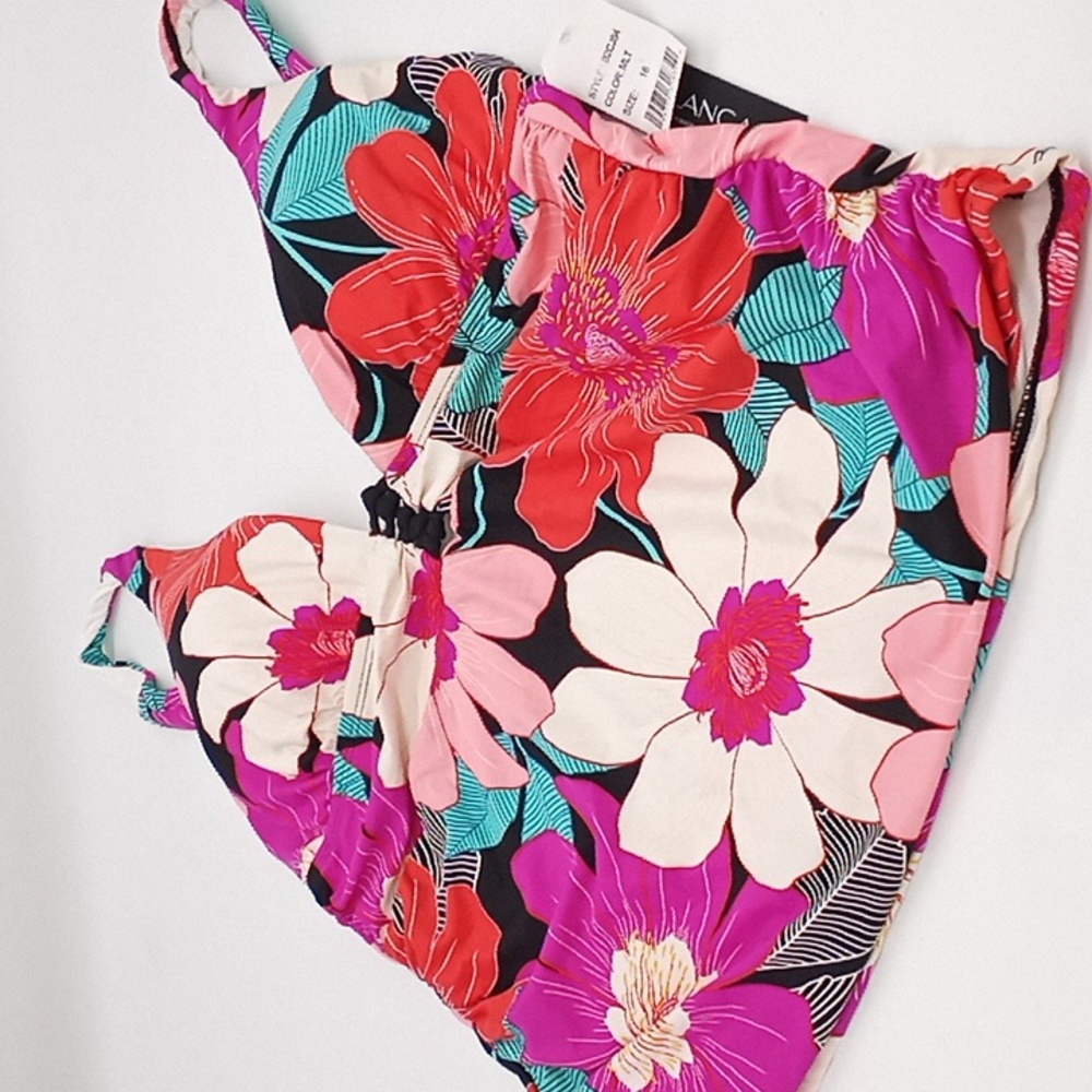 La Blanca In Full Bloom Floral Tankini Black Pink 16